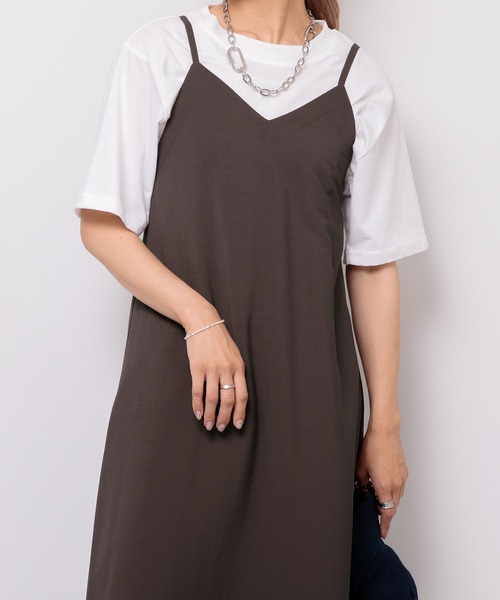 Adoon plain(アドーンプレーン)の「【360°美シルエット!】アソートキャミワンピース(ワンピース・レディース・ダークブラウン/レオパード・FREE)」の10枚目の写真