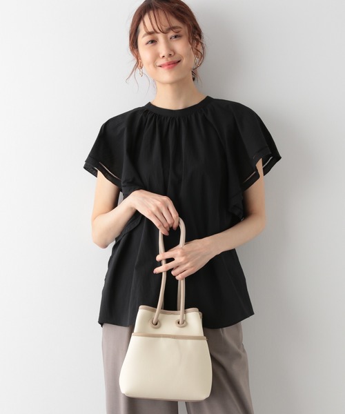 GLOBAL WORK（グローバルワーク）の「ポケットキンチャクショルダー/956206（ハンドバッグ・レディース・オフホワイト/ゴールド/ブラック・FREE）」の4枚目の写真