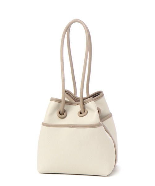 GLOBAL WORK（グローバルワーク）の「ポケットキンチャクショルダー/956206（ハンドバッグ・レディース・オフホワイト/ゴールド/ブラック・FREE）」の5枚目の写真