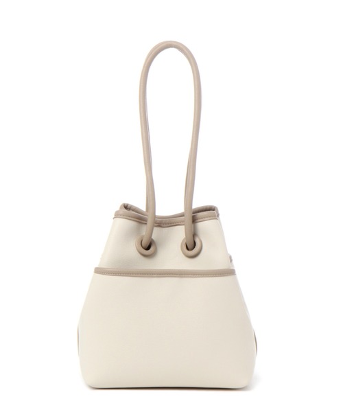 GLOBAL WORK（グローバルワーク）の「ポケットキンチャクショルダー/956206（ハンドバッグ・レディース・オフホワイト/ゴールド/ブラック・FREE）」の8枚目の写真