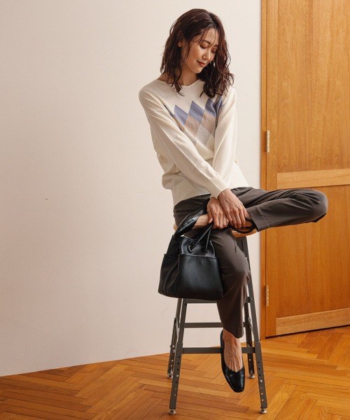 GLOBAL WORK（グローバルワーク）の「ポケットキンチャクショルダー/956206（ハンドバッグ・レディース・オフホワイト/ゴールド/ブラック・FREE）」の18枚目の写真