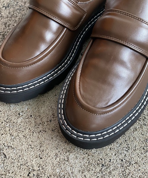 CAPRICIEUX LE'MAGE（カプリシューレマージュ）の「トラックソールローファー（ローファー・レディース・ブラック/ブラウン・39/37）」の5枚目の写真