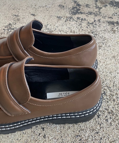 CAPRICIEUX LE'MAGE（カプリシューレマージュ）の「トラックソールローファー（ローファー・レディース・ブラック/ブラウン・39/37）」の6枚目の写真