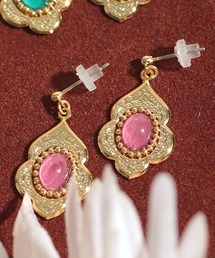 エスニックカラーボールピアス