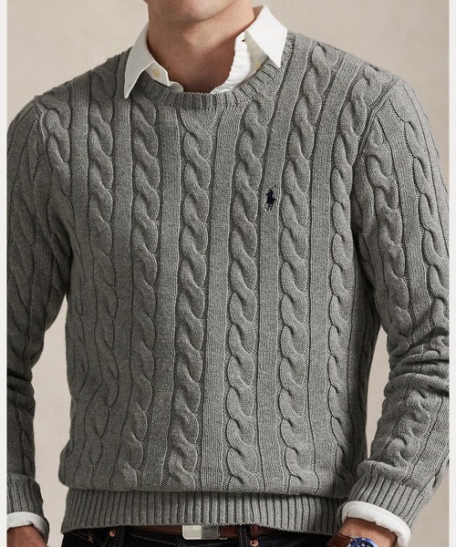 ケーブルニット コットン セーター（ニット/セーター）｜POLO RALPH