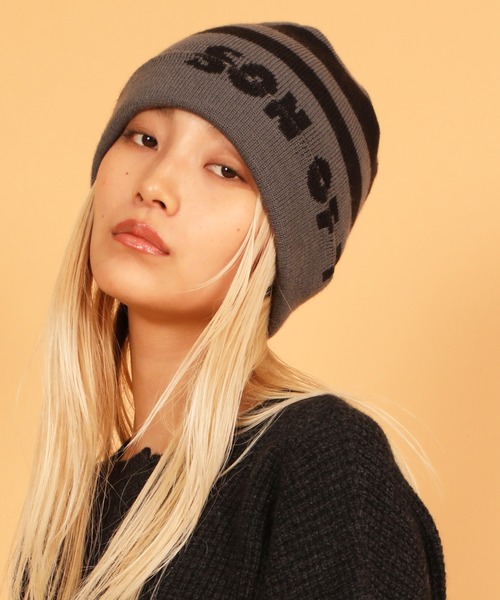 SON OF THE CHEESE(サノバチーズ)の「【SON OF THE CHEESE / サノバチーズ】Border KNITCAP(ニットキャップ/ビーニー・メンズ・グレー/グリーン/ベージュ・FREE)」の12枚目の写真