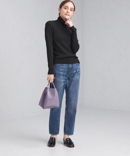 gicipi（ジチピ）の「＜gicipi(ジチピ)＞ ANANAS タートルネック プルオーバー カットソー（Tシャツ/カットソー・レディース・オフホワイト/ブラック/ブラウン・FREE）」の12枚目の写真