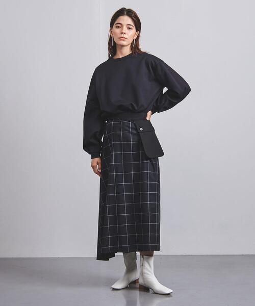 THE RERACS(ザ・リラクス)の「<THE RERACS(ザ リラクス)>チェック アシンメトリー フレアスカート ■■■(スカート・レディース・ネイビー・36/38)」の10枚目の写真