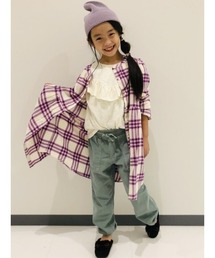 GAP | プレイド シャツワンピース (キッズ)(シャツワンピース)