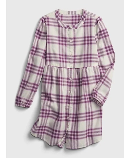GAP（ギャップ）の「プレイド シャツワンピース (キッズ)（シャツワンピース・キッズ・パープル系その他・M/L/XL/XXL/S/XS）」の6枚目の写真