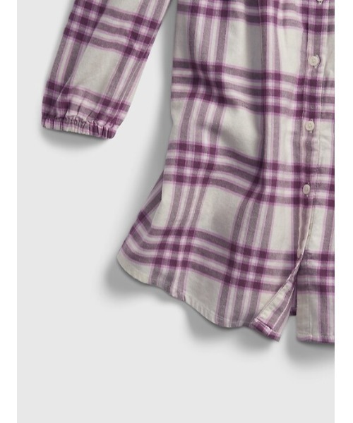 GAP（ギャップ）の「プレイド シャツワンピース (キッズ)（シャツワンピース・キッズ・パープル系その他・M/L/XL/XXL/S/XS）」の5枚目の写真