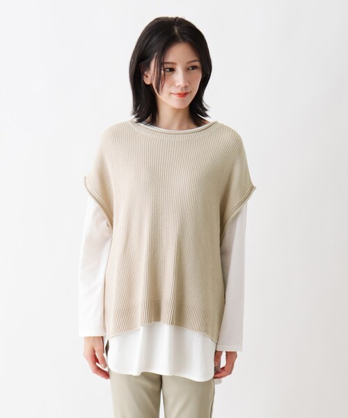 SHOO・LA・RUE(シューラルー)の「◆【2点セット】ロールネックベスト+Tシャツ(ベスト・レディース・チャコールグレー/ブラウン系その他/ナチュラル/ピンク系・02/03/04)」の13枚目の写真