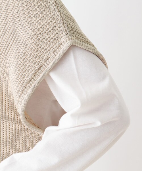 SHOO・LA・RUE(シューラルー)の「◆【2点セット】ロールネックベスト+Tシャツ(ベスト・レディース・チャコールグレー/ブラウン系その他/ナチュラル/ピンク系・02/03/04)」の6枚目の写真