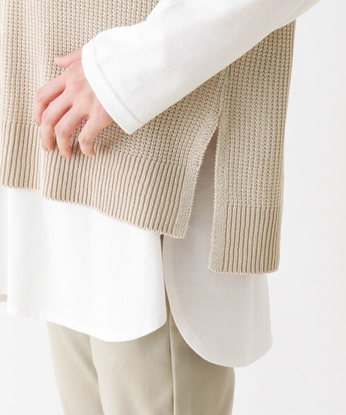 SHOO・LA・RUE(シューラルー)の「◆【2点セット】ロールネックベスト+Tシャツ(ベスト・レディース・チャコールグレー/ブラウン系その他/ナチュラル/ピンク系・02/03/04)」の7枚目の写真