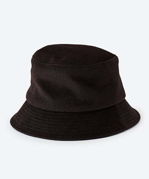 KIJIMA TAKAYUKI(キジマ タカユキ)の「アンゴラウールビーバーバケットハット/ANGOLA WOOL BEAVER BUCKET HAT(ハット・メンズ・グレー/ブラック/ブラウン・3/2)」の3枚目の写真