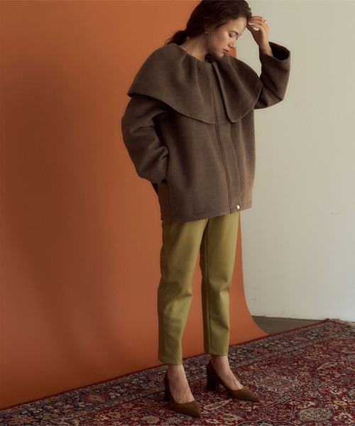 titivate(ティティベイト)の「ビッグフリルカラーブルゾン(ブルゾン・レディース・パープル/チャコール/ブラウン・M/S)」の11枚目の写真