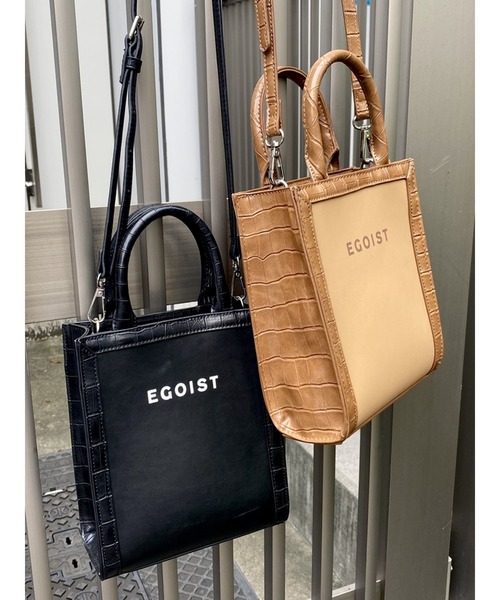 EGOIST（エゴイスト）の「2WAYロゴBAG（ショルダーバッグ・レディース・ブラック/キャメル・FREE）」の10枚目の写真