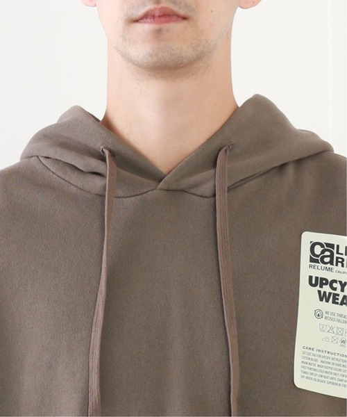 JOURNAL STANDARD relume（ジャーナルスタンダード　レリューム）の「CALIFORNIA UPCYCLE オーバーサイズ プルオーバーパーカー/フーディ―/ビッグシルエット（パーカー・メンズ・ライトグレー/ウッド/ライトグリーン・MEDIUM/LARGE）」の6枚目の写真