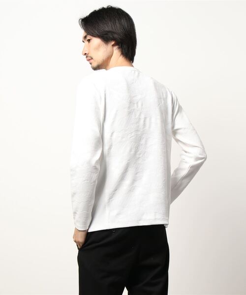 HIDEAWAYS NICOLE(ハイダウェイニコル)の「迷彩柄長袖カットソー(Tシャツ/カットソー・メンズ・ブラック/オフホワイト/グレイッシュベージュ・MEDIUM/LARGE/X-LARGE)」の5枚目の写真