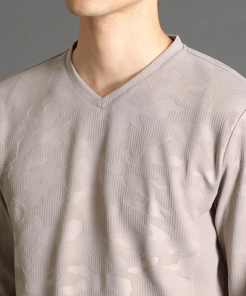 HIDEAWAYS NICOLE(ハイダウェイニコル)の「迷彩柄長袖カットソー(Tシャツ/カットソー・メンズ・ブラック/オフホワイト/グレイッシュベージュ・MEDIUM/LARGE/X-LARGE)」の8枚目の写真