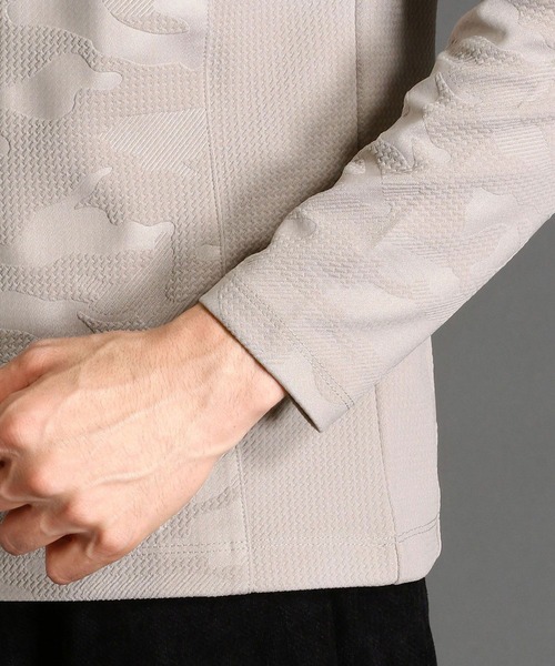 HIDEAWAYS NICOLE(ハイダウェイニコル)の「迷彩柄長袖カットソー(Tシャツ/カットソー・メンズ・ブラック/オフホワイト/グレイッシュベージュ・MEDIUM/LARGE/X-LARGE)」の9枚目の写真