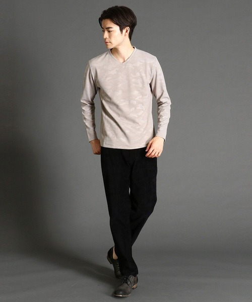 HIDEAWAYS NICOLE(ハイダウェイニコル)の「迷彩柄長袖カットソー(Tシャツ/カットソー・メンズ・ブラック/オフホワイト/グレイッシュベージュ・MEDIUM/LARGE/X-LARGE)」の13枚目の写真