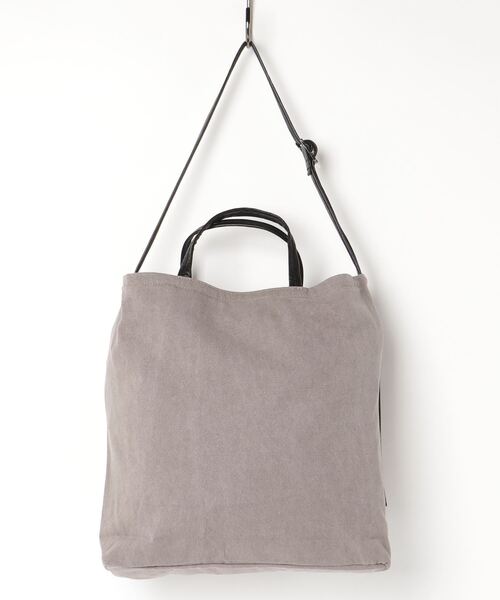 MAISON CANVVAS（メゾンキャンバス）の「MAISON CANVVAS/メゾン キャンバス/RECYCLED CANVAS/ショルダー＆トートバッグ（ショルダーバッグ・メンズ・ブラック/グレー・FREE）」の6枚目の写真
