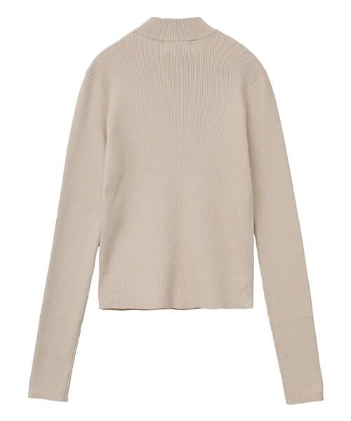 CLANE - クラネ ニット フリンジ セーター レディース トップス 長袖 クルーネック CLANE/クラネ】W FACE HALF ZIP YAK KNIT TOPS/ダブルフェイス