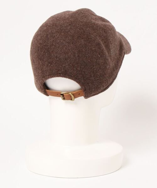 Samansa Mos2(サマンサ モスモス)の「レザーベルトウールキャップ(キャップ・レディース・ブラウン/モカ/チャコール・フリ-)」の4枚目の写真