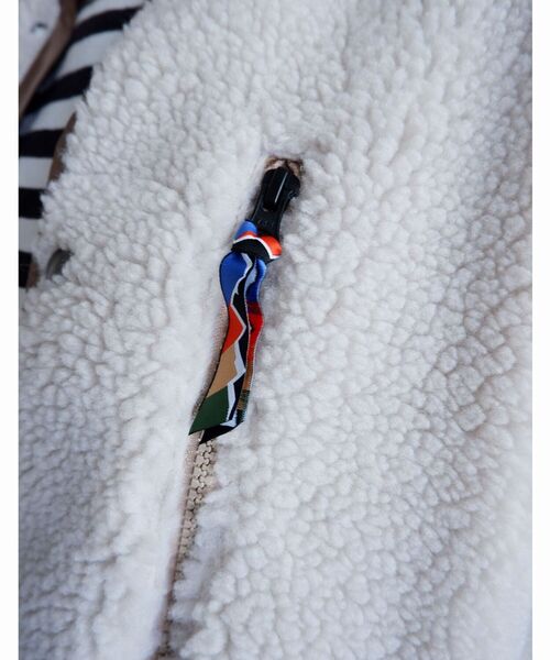 MANASTASH（マナスタッシュ）の「MANASTASH/マナスタッシュ　W's REVERSIBLE JACKET　ウィメンズリバーシブルジャケット　ボア（ブルゾン・レディース・ナチュラル/ブラック・MEDIUM）」の3枚目の写真