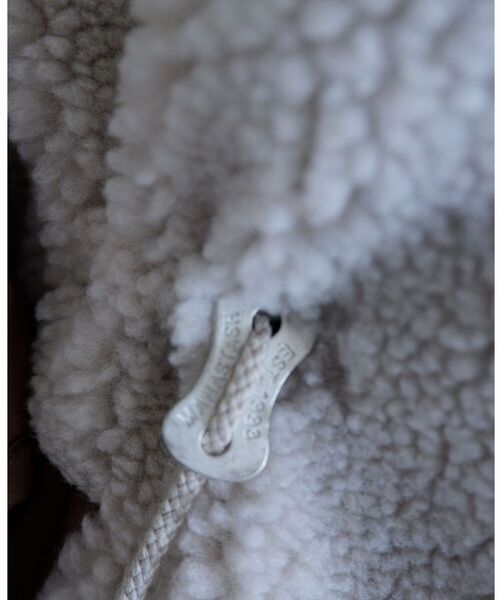 MANASTASH（マナスタッシュ）の「MANASTASH/マナスタッシュ　W's REVERSIBLE JACKET　ウィメンズリバーシブルジャケット　ボア（ブルゾン・レディース・ナチュラル/ブラック・MEDIUM）」の5枚目の写真