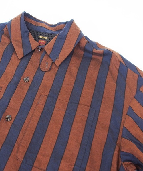 EGO TRIPPING(エゴトリッピング)の「ms4861- JOKER STRIPES OVERSHIRTS シャツ(シャツ/ブラウス・メンズ・オレンジ系その他/ホワイト×ネイビー/ブラック×ブルー・46/48)」の20枚目の写真