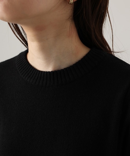 natural couture（ナチュラルクチュール）の「ラッフルスリーブニット（ニット/セーター・レディース・ブラック/オフホワイト/ミント/ラベンダー・FREE）」の20枚目の写真