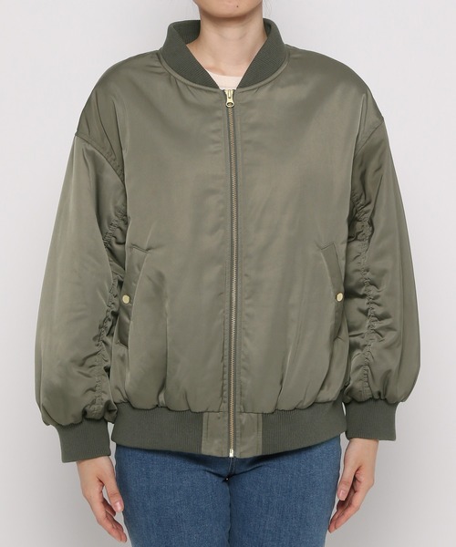 GLOBAL WORK（グローバルワーク）の「エアサーマルハッスイMA-1/239446（MA-1・レディース・カーキ/ブラック/アイボリー・LARGE/MEDIUM）」の14枚目の写真