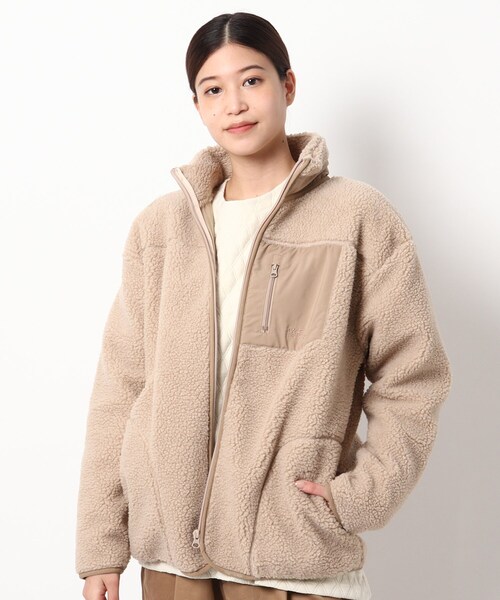 BASECONTROL（ベースコントロール）の「◆【防風】 ボアフリース スタンドカラージップブルゾン（ブルゾン・レディース・アイボリー/カーキ/ベージュ・99）」の2枚目の写真