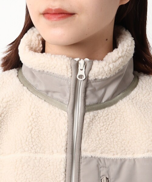 BASECONTROL（ベースコントロール）の「◆【防風】 ボアフリース スタンドカラージップブルゾン（ブルゾン・レディース・アイボリー/カーキ/ベージュ・99）」の13枚目の写真