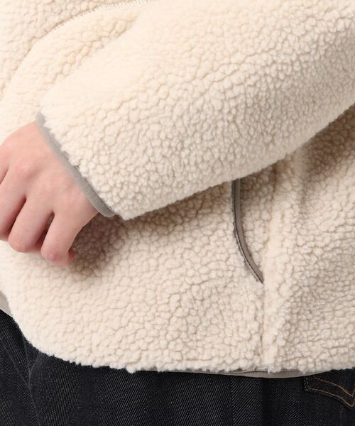 BASECONTROL（ベースコントロール）の「◆【防風】 ボアフリース スタンドカラージップブルゾン（ブルゾン・レディース・アイボリー/カーキ/ベージュ・99）」の9枚目の写真