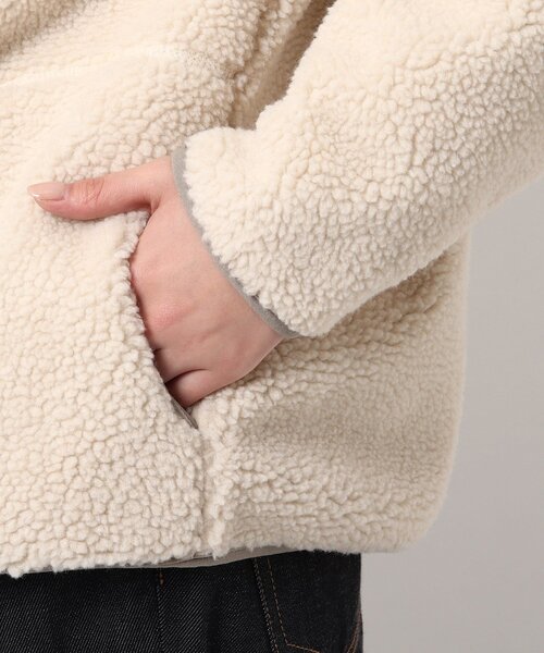 BASECONTROL（ベースコントロール）の「◆【防風】 ボアフリース スタンドカラージップブルゾン（ブルゾン・レディース・アイボリー/カーキ/ベージュ・99）」の8枚目の写真