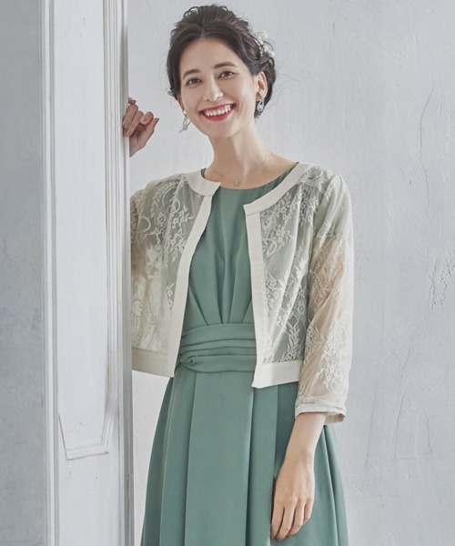 DRESS PLUS(ドレスプラス)の「ボレロ パーティーボレロ ショートジャケット パーティードレス 結婚式(テーラードジャケット・レディース・ブラック/ベージュ/グレー・M/L/XL/XXL)」の12枚目の写真