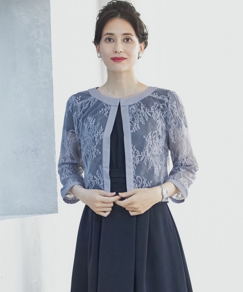 DRESS PLUS(ドレスプラス)の「ボレロ パーティーボレロ ショートジャケット パーティードレス 結婚式(テーラードジャケット・レディース・ブラック/ベージュ/グレー・M/L/XL/XXL)」の5枚目の写真