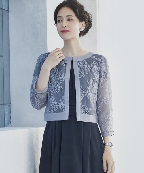 DRESS PLUS(ドレスプラス)の「ボレロ パーティーボレロ ショートジャケット パーティードレス 結婚式(テーラードジャケット・レディース・ブラック/ベージュ/グレー・M/L/XL/XXL)」の17枚目の写真