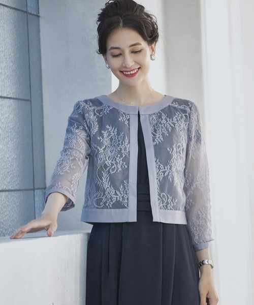DRESS PLUS(ドレスプラス)の「ボレロ パーティーボレロ ショートジャケット パーティードレス 結婚式(テーラードジャケット・レディース・ブラック/ベージュ/グレー・M/L/XL/XXL)」の13枚目の写真