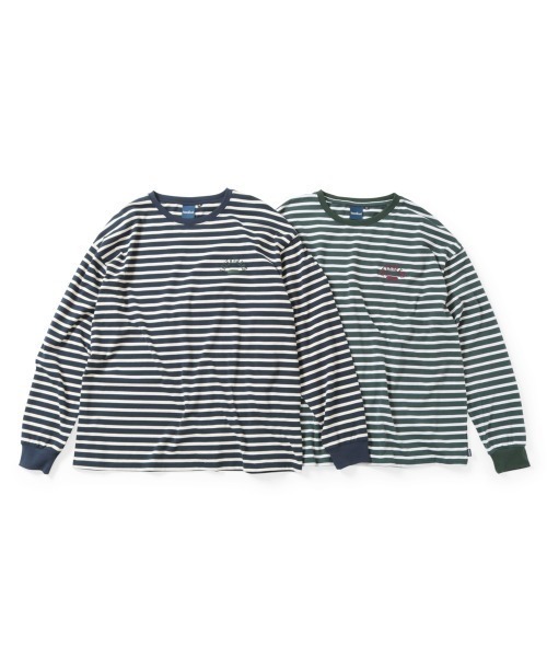 INTERBREED(インターブリード)の「【INTERBREED/インターブリード】Club House Border LS Tee(Tシャツ/カットソー・メンズ・グリーン/ネイビー/ブラック・LARGE)」の12枚目の写真