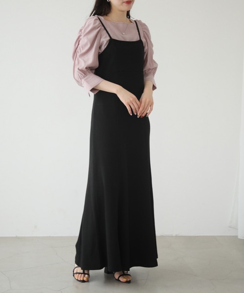 RAY CASSIN（レイカズン）の「スクエアネックパワショルブラウス（シャツ/ブラウス・レディース・ブラック/オフホワイト/オレンジ/ブルー/イエロー/ピンクベージュ/ライトカーキ・FREE）」の19枚目の写真