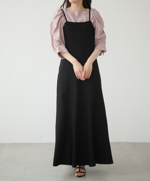 RAY CASSIN（レイカズン）の「スクエアネックパワショルブラウス（シャツ/ブラウス・レディース・ブラック/オフホワイト/オレンジ/ブルー/イエロー/ピンクベージュ/ライトカーキ・FREE）」の18枚目の写真