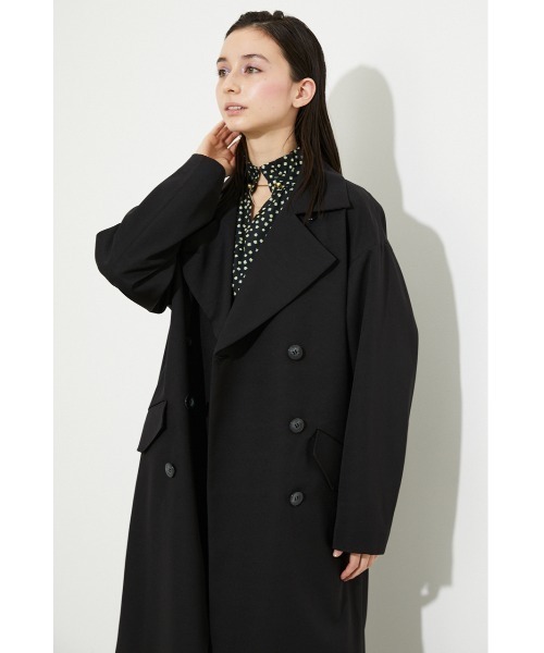 rienda（リエンダ）の「ミッドカフライトピーコート（ピーコート・レディース・ブラック/アイボリー/ベージュ・SMALL/MEDIUM）」の2枚目の写真