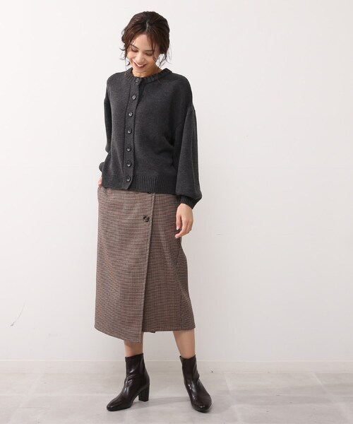 DRESKIP(ドレスキップ)の「◆前後2WAYショートニットカーディガン(カーディガン/ボレロ・レディース・グリーン/グレー系その他/ブラウン系その他/ナチュラル・02/03)」の16枚目の写真