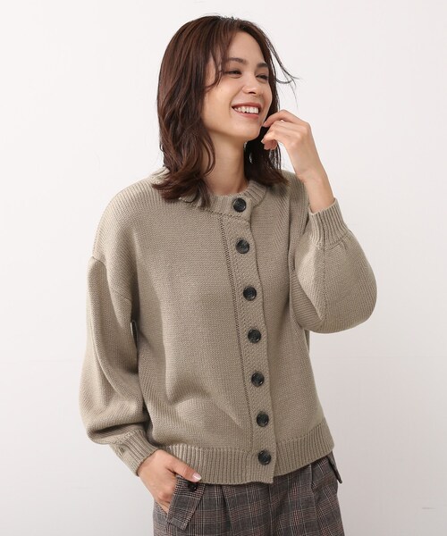 DRESKIP(ドレスキップ)の「◆前後2WAYショートニットカーディガン(カーディガン/ボレロ・レディース・グリーン/グレー系その他/ブラウン系その他/ナチュラル・02/03)」の7枚目の写真