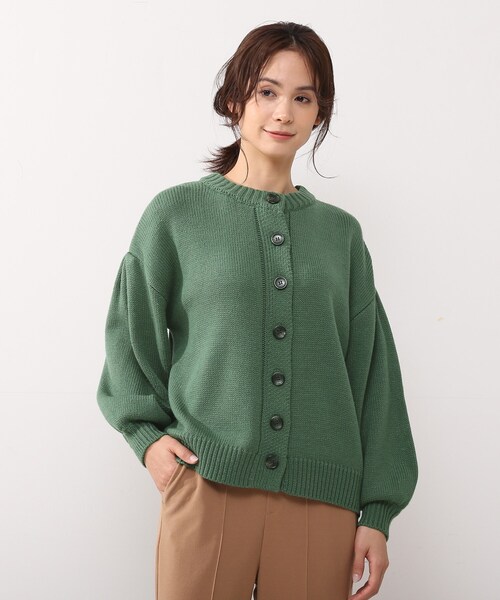 DRESKIP(ドレスキップ)の「◆前後2WAYショートニットカーディガン(カーディガン/ボレロ・レディース・グリーン/グレー系その他/ブラウン系その他/ナチュラル・02/03)」の9枚目の写真