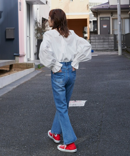 Auntie Rosa Holiday(アンティローザホリデー)の「2WAYレースUPブラウス(シャツ/ブラウス・レディース・オレンジ/グリーン/オフホワイト・FREE)」の6枚目の写真